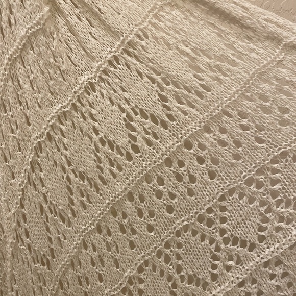 DownEast Collection Cream Crochet Sleeveless Duster - Picture 3 of 3